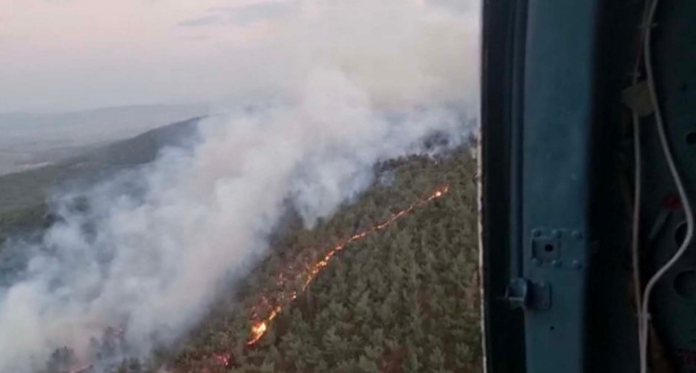 Manisa Yanıyor! Soma'da orman yangını, bölge halkı mahalleleri boşaltıyor.